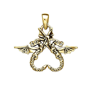 Dragon’s power of two ~ 14K Yellow Gold Jewelry Pendant GTP896 - Jewelry